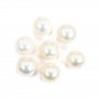 Perle de culture d'eau douce blanche ronde 11-12mm x 1pc