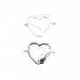 Intercalaire coeur & plume - Argent 925 x 1pc