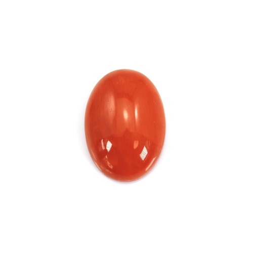 Coral Rojo Natural Cabochon Oval 4x6mm x 1pc