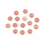 Cabochon de rhodochrosite de forme ronde 4mm x 2pcs