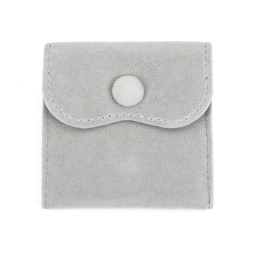 Bolsa de terciopelo gris 7x7cm x 1ud