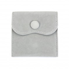 Bolsa de terciopelo gris 7x7cm x 1ud