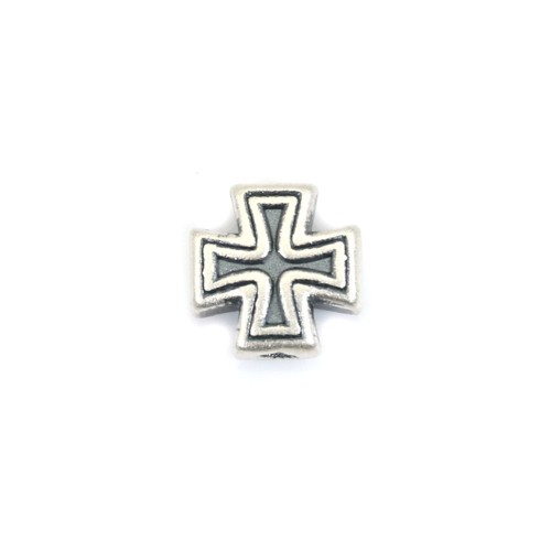 Zwischenperle Kreuz 8mm - Silber 999 nielliert x 1St