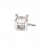 Bélière strass pour semi percé 8mm - oxyde de zirconium & Argent 925 rhodié x 1pc