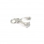 Attache pendentif strass 13mm - oxyde de zirconium & Argent 925 rhodié x 1pc