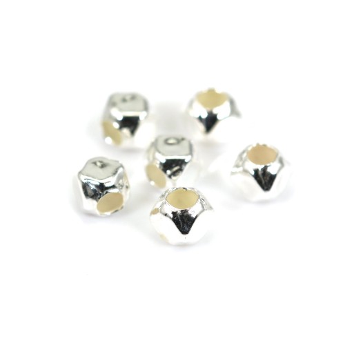 Perle hexagonale 3mm - Argent 925 x 6pcs