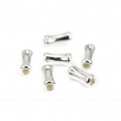 Bambusrohrperle 3x6mm - Silber 925 x 6St