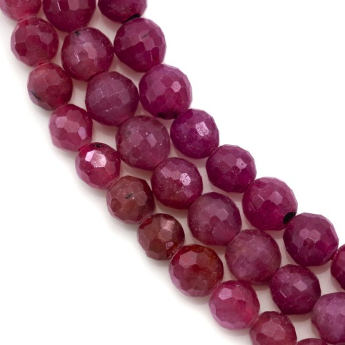 Ruby Faceted Round 6mm