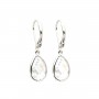 Pendientes gota óxido de circonio 10x14mm - Plata 925 rodiada x 2pcs