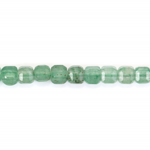 Aventurine faceted cube 2.5mm x 39cm