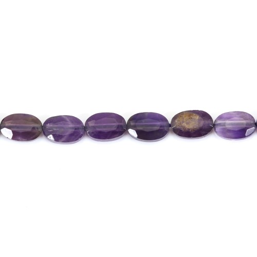 Faceted oval amethyst 4x6mm x 39cm