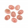 Rodocrosita oval cabujón 6x8mm x 1ud