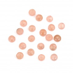 Cabochon Rhodochrosite rond 3mm x 2pcs