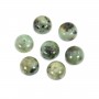 Cabochão redondo de turquesa africana 6mm x 1pc
