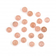 Cabochão redondo de rodocrosite 2mm x 2pcs