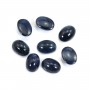 Cabochon Heated Sapphire oval crimp 5x7mm x 1pc