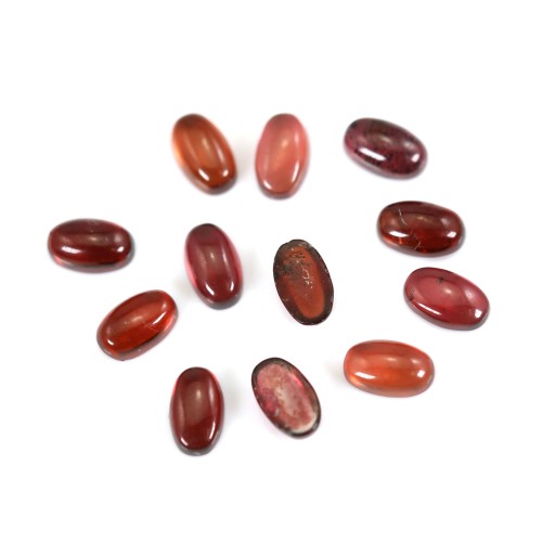 Cabochon Grenat ovale 3x5mm x 1pc