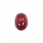 Rubin-Cabochon zum Crimpen, oval 4x5mm x 1St