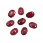 Cabochon Rubis à sertir, ovale 4x5mm x 1pc