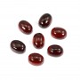 Cabochon Grenat ovale 8x10mm, qualité A x 1pc