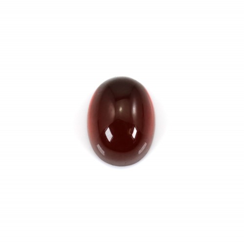 Cabochon Grenat ovale 8x10mm, qualité A x 1pc