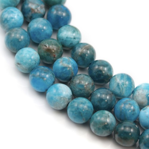 Apatite, ronde,  6.5mm x 39cm, qualité B
