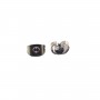 Poussette clou d'oreilles noir  6x4mm x 12pcs
