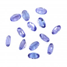 Tanzanita oval engarzada 3x5mm x 1ud
