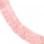 Pink quartz rectangle 8x10mm x 40cm
