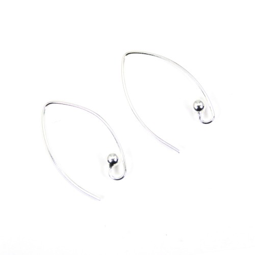  Corchet boucle D'oreilles argent 925 x 2pcs
