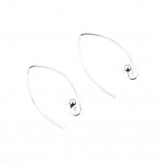  Corchet boucle D'oreilles argent 925 x 2pcs