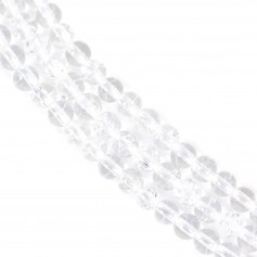 Krakelierter Bergkristall rund 4mm x 39cm