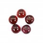 Cabochão de granada redondo 5 mm x 1 unidade