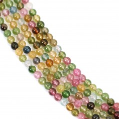 Tormalina rotonda multicolore 3 mm, qualità A x 39 cm