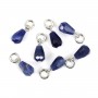 Breloque Sodalite goutte facetté 4x6mm - Argent 925 rhodié x 1pc