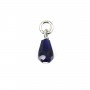 Breloque Sodalite goutte facetté 4x6mm - Argent 925 rhodié x 1pc