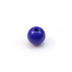 Lapis lazuli rond semi percé 4mm x 2pcs