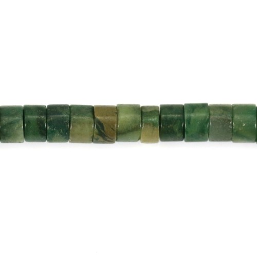 Jade africano redondo heishi 2x4mm x 39cm