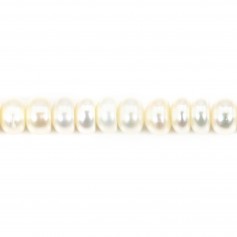 White oval freshwater pearls 4-4.5mm x 40cm