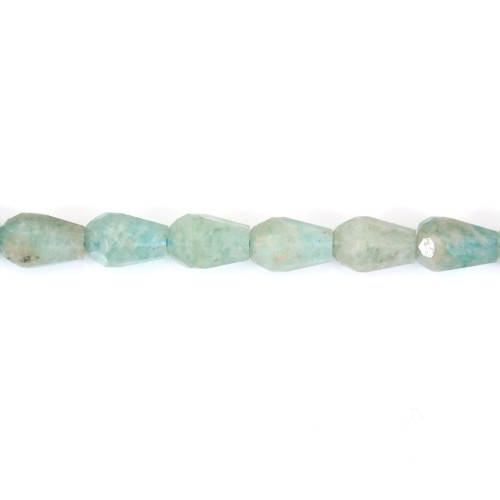 Amazonite faceted drop 4x6mm x 39cm