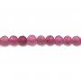 Tourmaline rose, de forme ronde facetté et de taille 3mm x 40cm