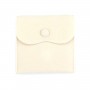 Astuccio in velluto beige con bottoni 10x10cm x 1pc