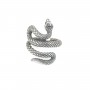 Intercalaire serpent 16x19mm - Argent 925 niellé x 1pc