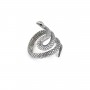 Intercalaire serpent 16x19mm - Argent 925 niellé x 1pc