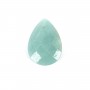 Pingente gota de Amazonite facetada 13x18mm x 1pc