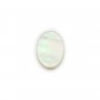 Cabochon nacre, de forme ovale plate, 10x14mm x 2pcs