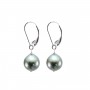 Earring starling silver 925 dormeuse tahiti pearl  x 2pcs