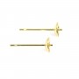 Clou d'oreilles pour semi percée coupelle 5mm - Acier Inox 304 doré x 4pcs