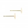 Clou d'oreille disque 6mm - Acier Inox 304 doré x 4pcs