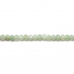 Jade nature rondelle facette 2x3mm x 40cm